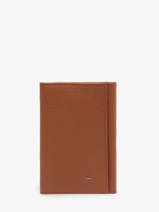 Leather Madras Card Holder Etrier Brown madras EMAD024