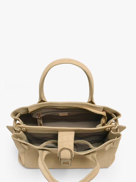 Sac Porté Main S Equestre Croco Cuir Etrier Beige equestre croco EEQC142S vue secondaire 2